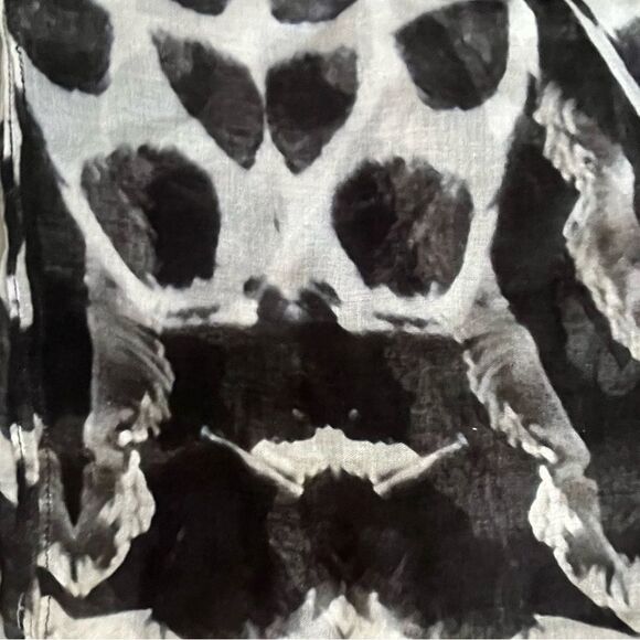 VIDA Black and White Modal Scarf Original Artwork by Todd Anthony Taylor - Picture 2 of 6